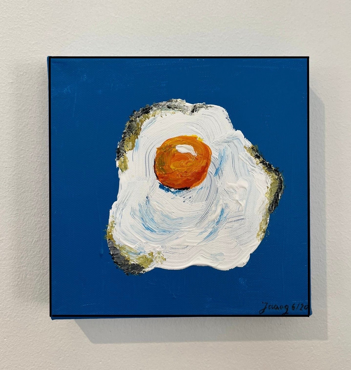 Painting “Fried Egg” acrylic on canvas, modern art