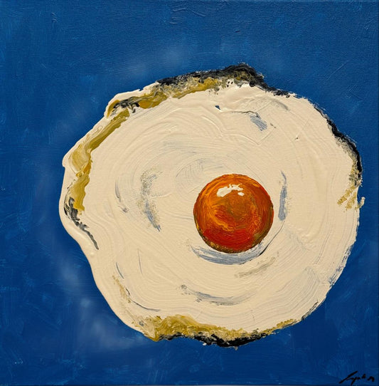 Painting “Fried Egg” acrylic on canvas, modern art